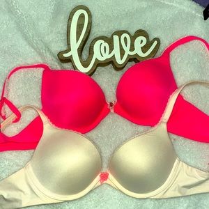 BODY BY VICTORIAS SECRET PUSH-UP BRASX2 💕 34B